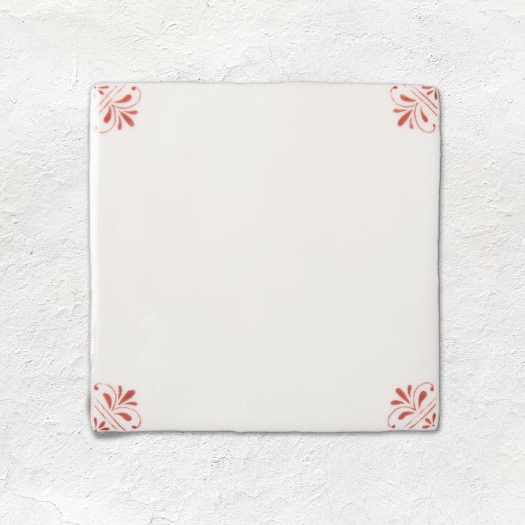 Country Delft Field Tile Beatrix Burgundy