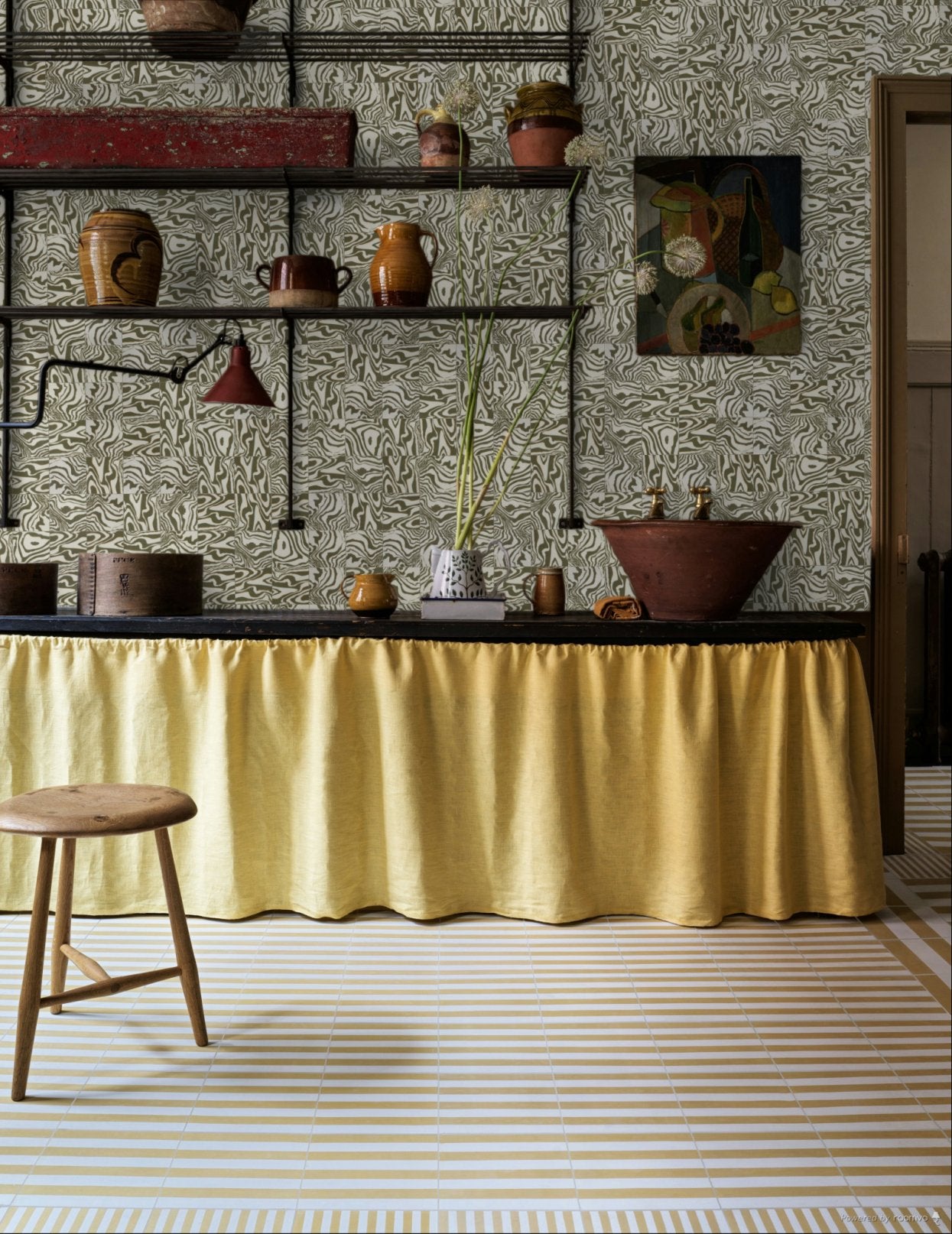 Henry Holland Studio Pour Green Glazed Square