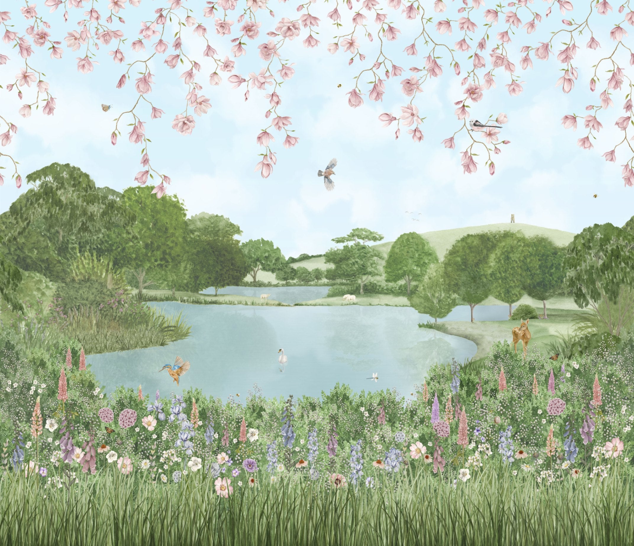 English Garden Mural