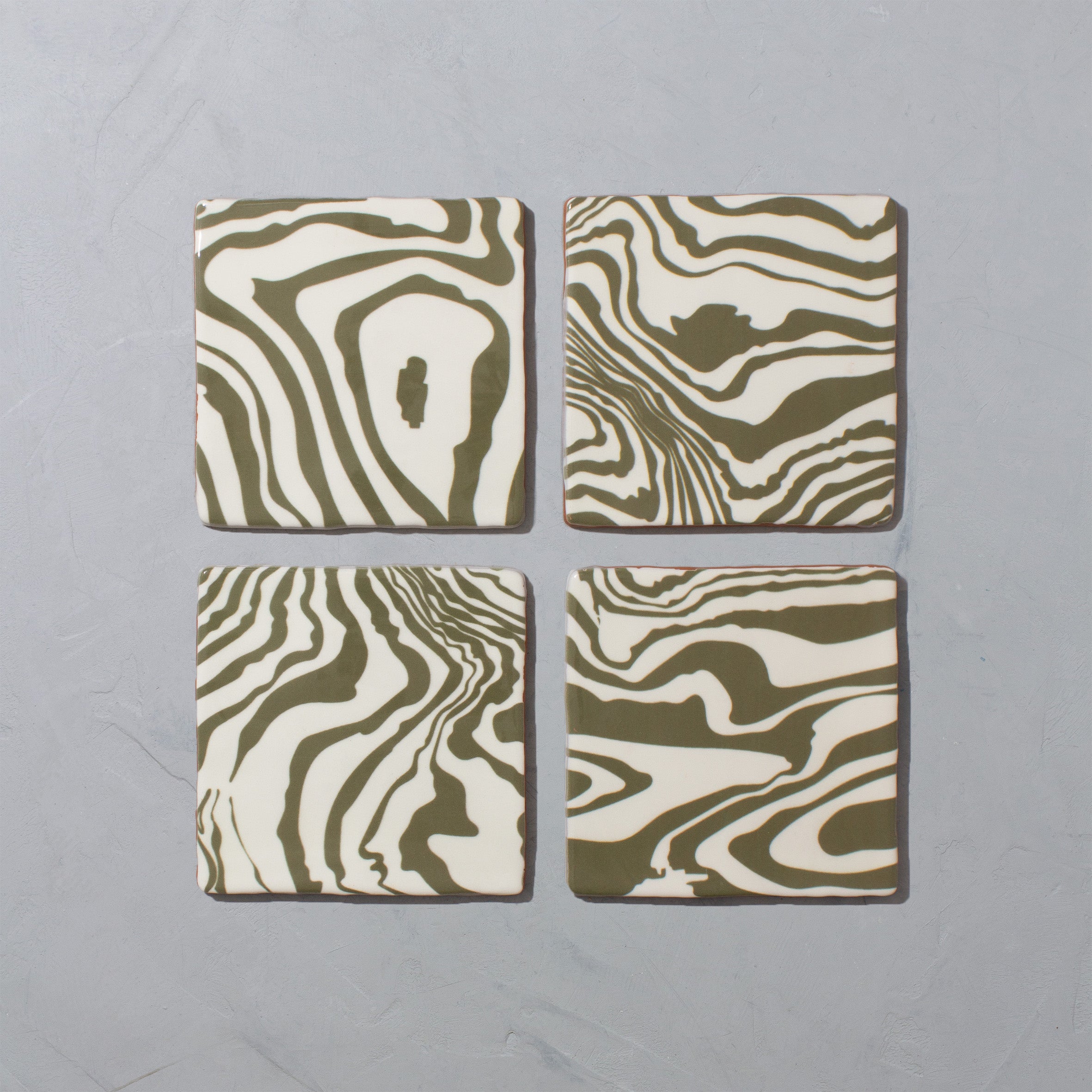 Henry Holland Studio Pour Green Glazed Square