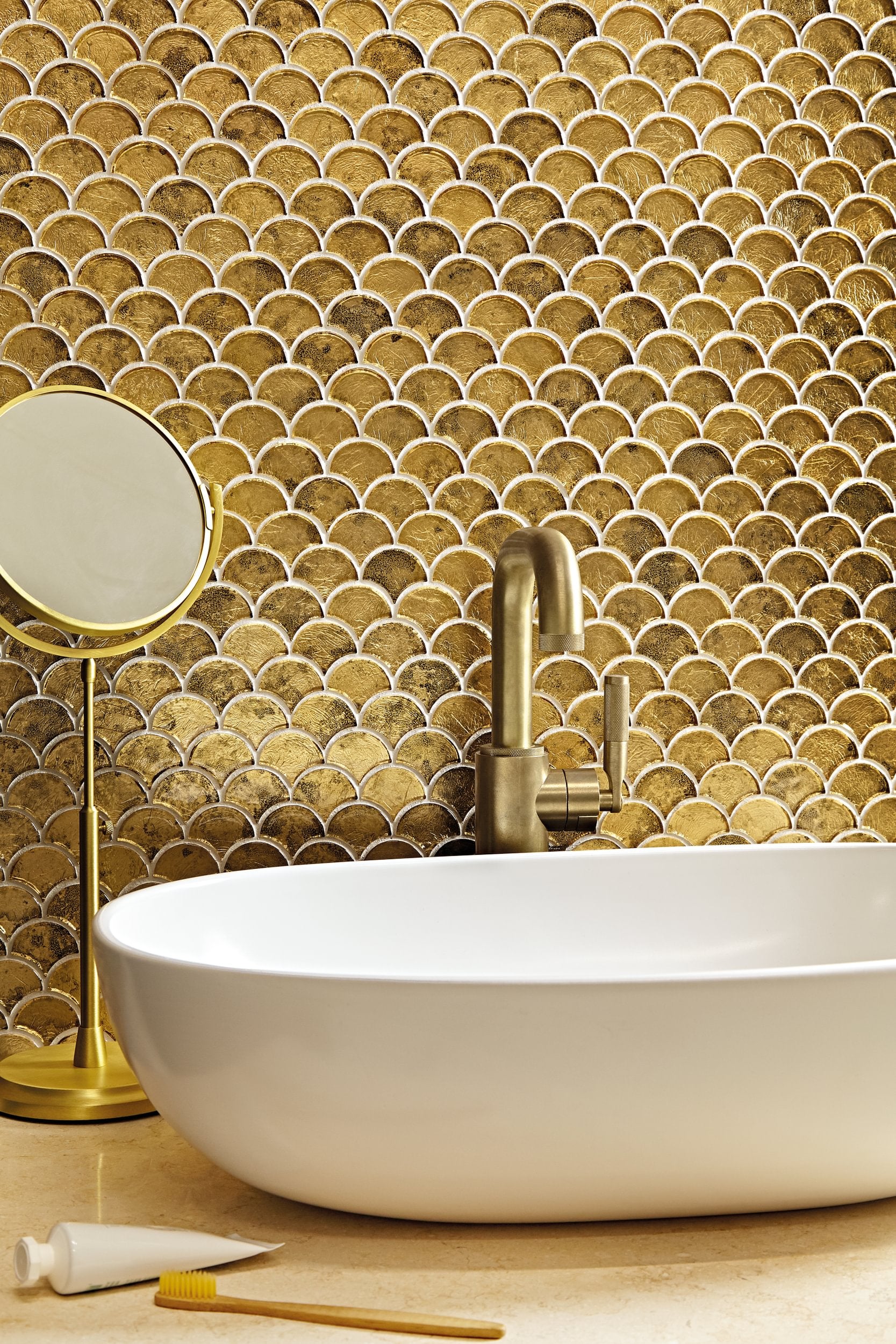 Metallic Vitreum Fan Mosaic