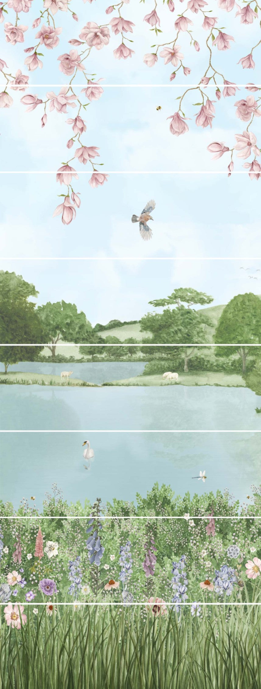 English Garden Mural