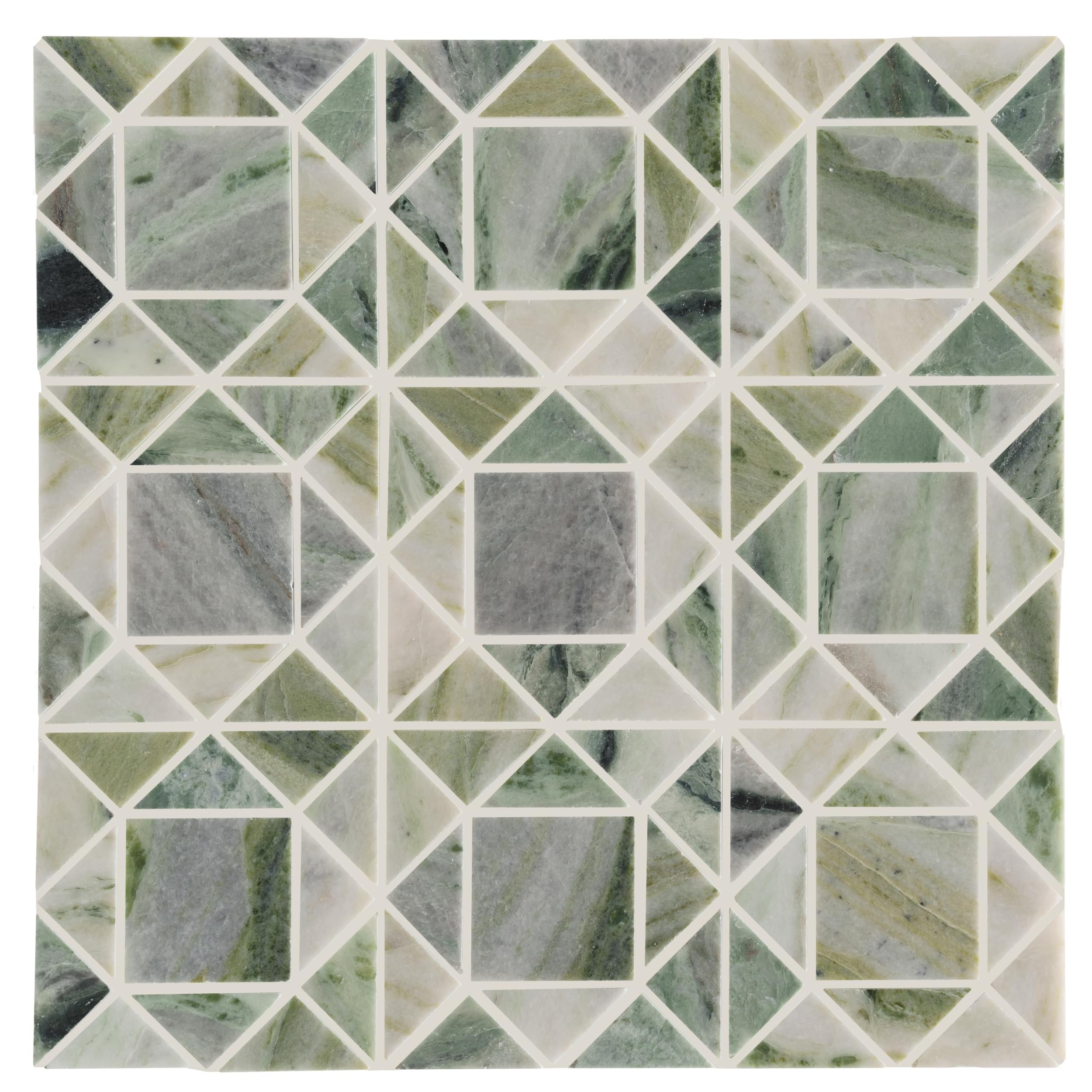 Seaspray Marble Jewel Mosaic