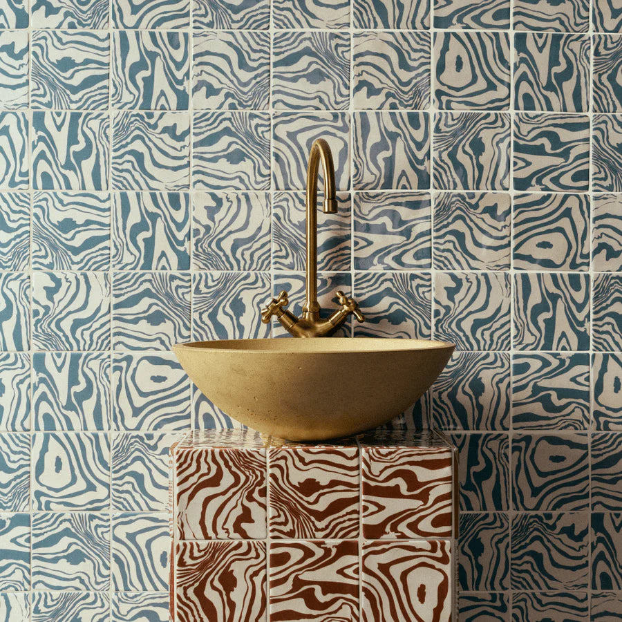 Henry Holland Studio Pour Blue Glazed Square